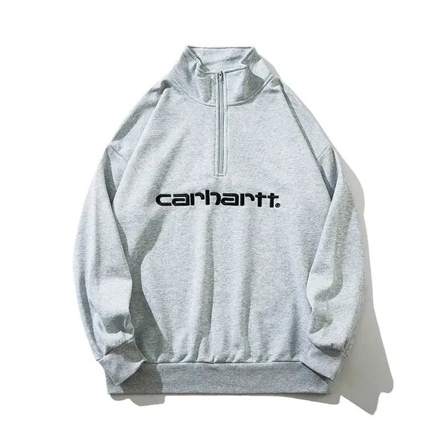 Carhartt Half-Zip Sweatshirt Logo Print