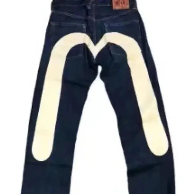 Evisu Raw Denim Jeans M Logo Back Patch