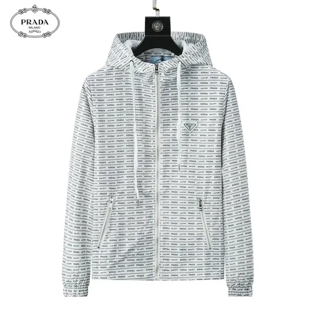 Prada Logo-Print Hooded Jacket