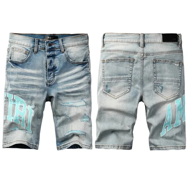 Amiri Distressed Denim Shorts