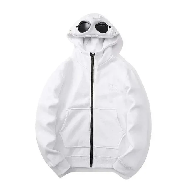 C.P. Company Goggle Hoodie White