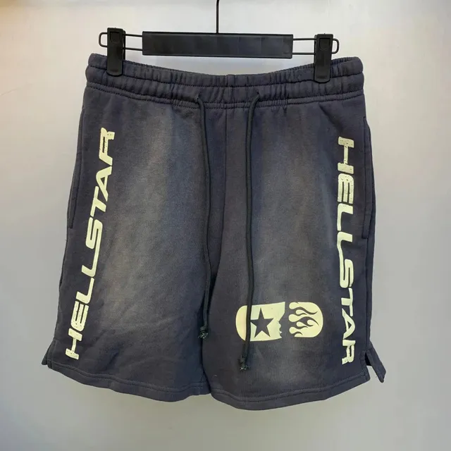 Hellstar Logo Shorts Distressed Print