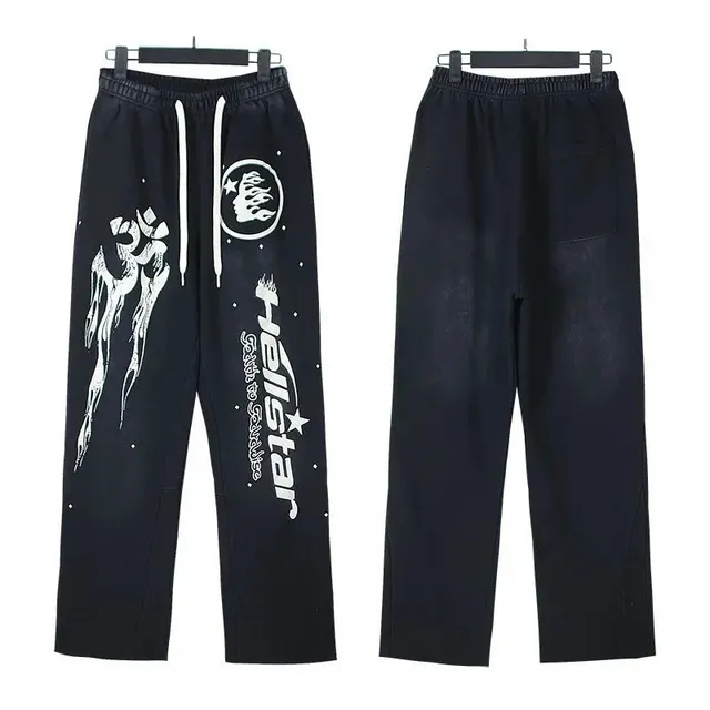 Hellstar Graphic Sweatpants Om Symbol Print