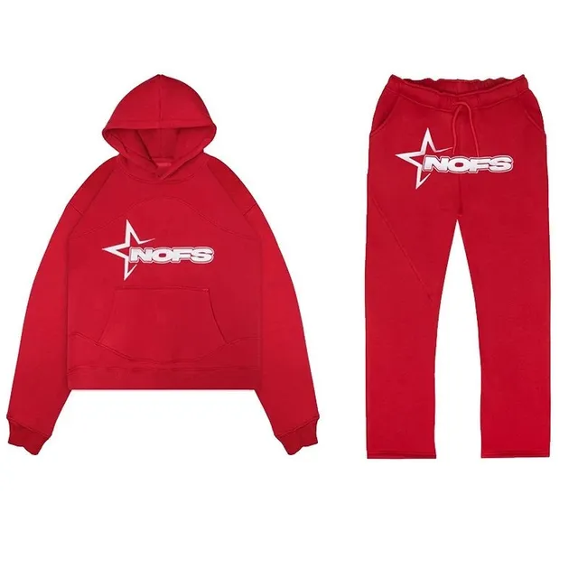 Corteiz Hoodie and Joggers Set Star Logo