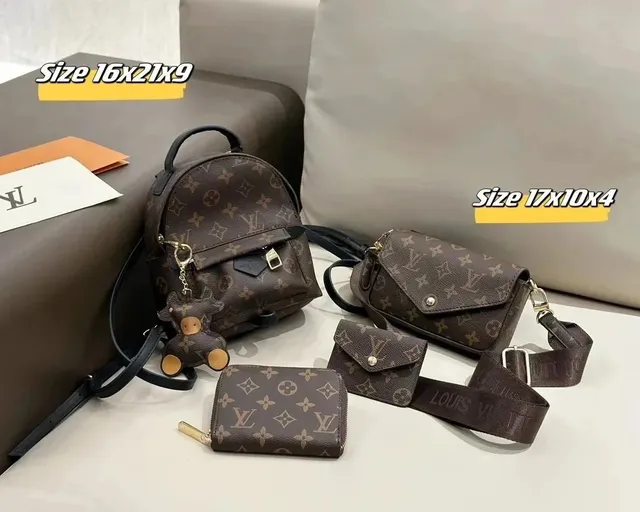 Louis Vuitton Monogram Canvas Set Brown Monogram