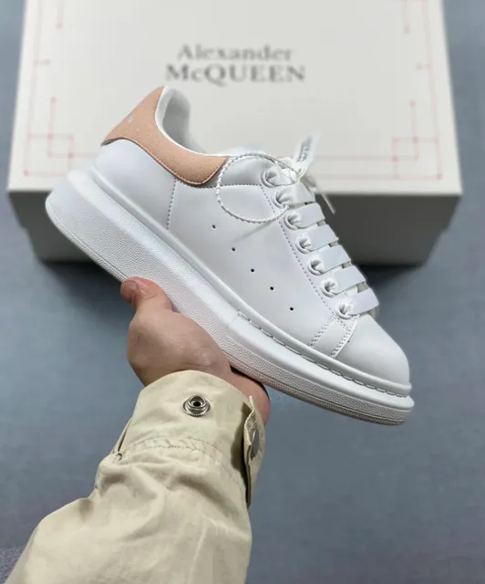Alexander McQueen Oversized Sneaker White with Beige Heel Tab