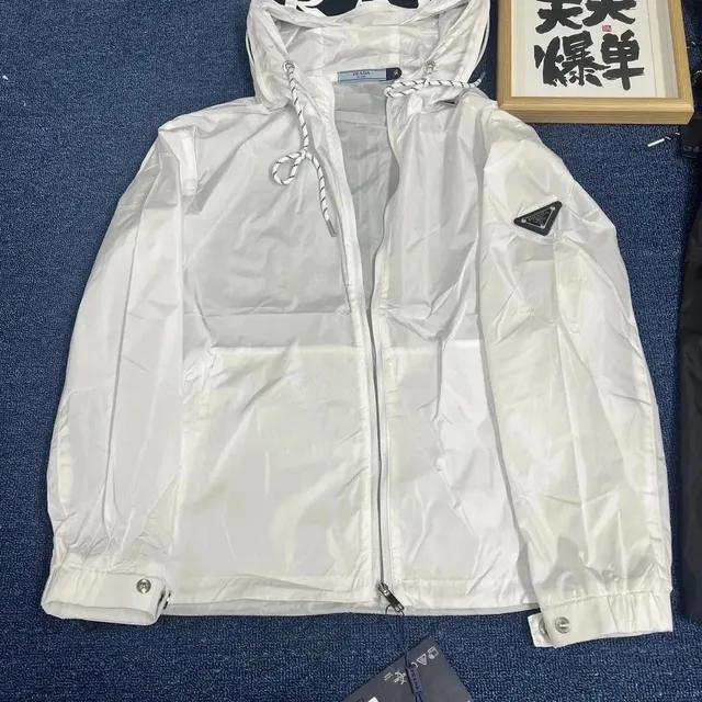 Prada Nylon Hooded Jacket Classic Logo Patch