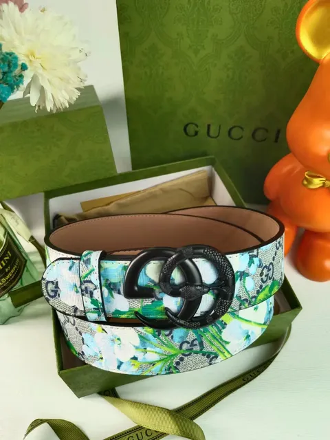 Gucci Horsebit Belt Floral GG Canvas