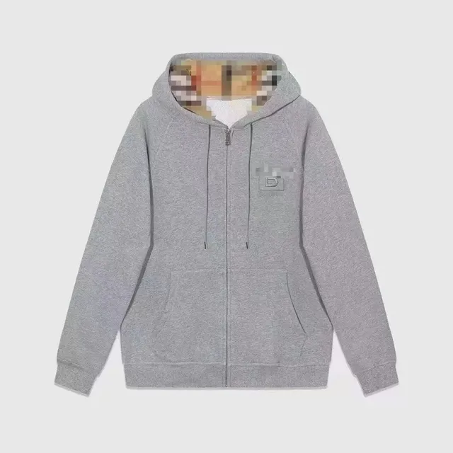 Dior Zip-Up Hoodie Logo Patch