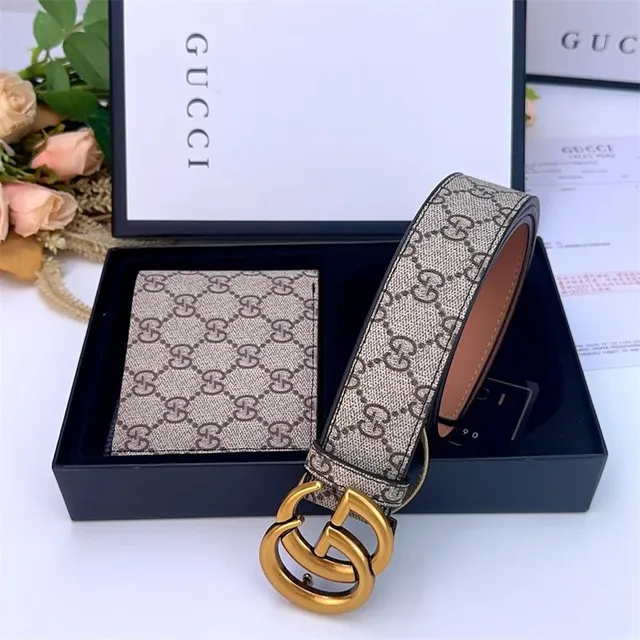 Gucci GG Marmont Belt Web Stripe