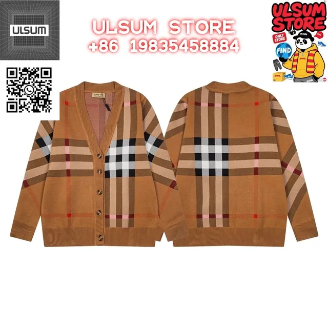 Burberry Checkered Cardigan Classic Vintage Check
