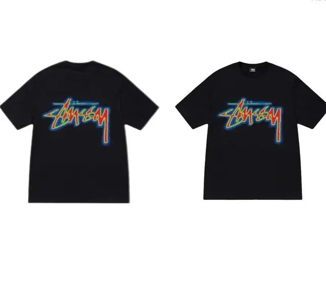 Stüssy Logo Tee Neon Outline