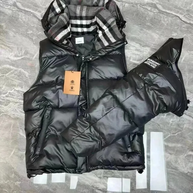 Burberry Puffer Vest Checkered Hood