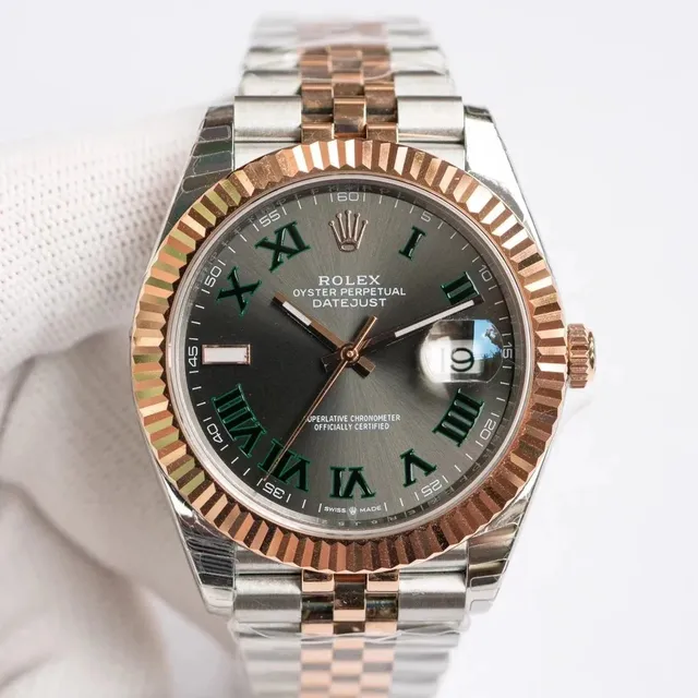 Rolex Datejust Green Roman Numeral Dial
