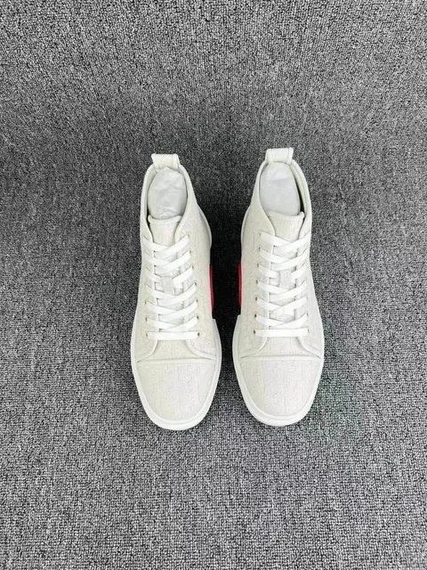 Christian Louboutin Louis Junior White with Red Sole