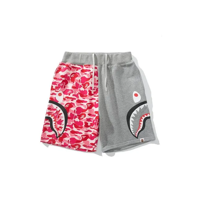 BAPE Shark Shorts Camouflage Split Design