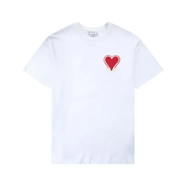 Comme des Garçons Heart T-Shirt Red Heart Embroidery