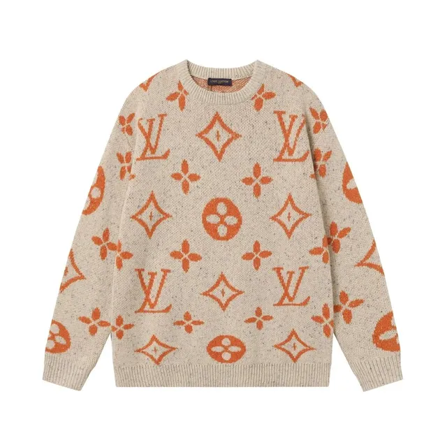 Louis Vuitton Monogram Knit Sweater Orange Monogram