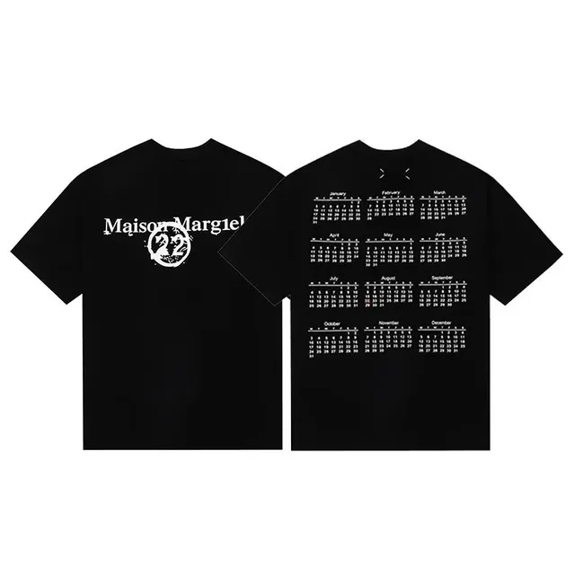 Maison Margiela Calendar Print T-Shirt White Print
