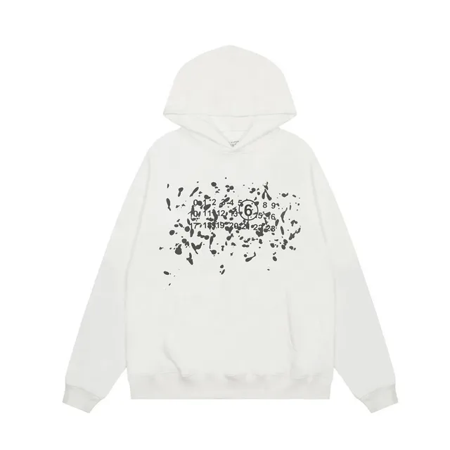 Maison Margiela Hooded Sweatshirt Paint Splatter Logo