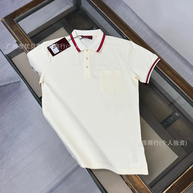 Gucci Polo Shirt Red and Navy Trim
