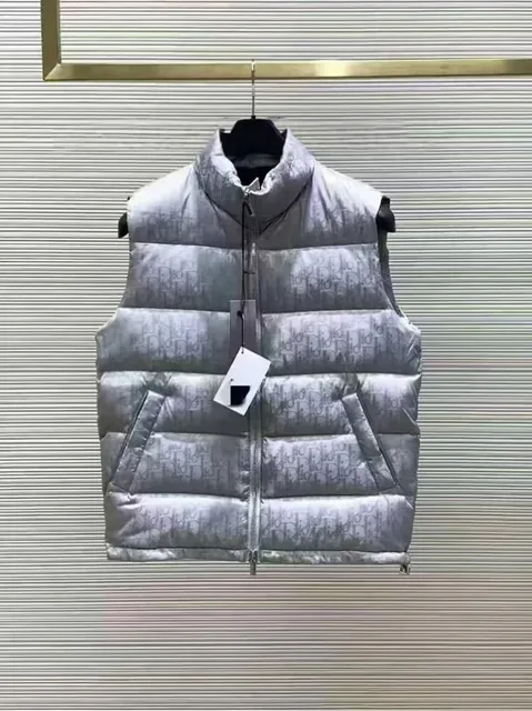 Dior Puffer Vest Oblique Logo Print