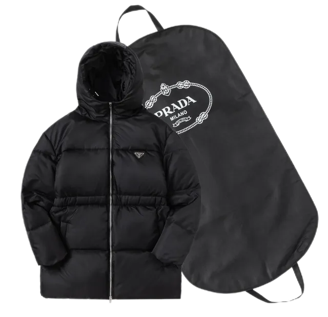 Prada Puffer Jacket Logo Patch