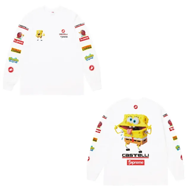 Supreme Long Sleeve Tee SpongeBob Castelli Collaboration