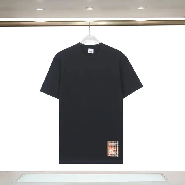 Burberry Logo Patch T-Shirt Check Print Patch