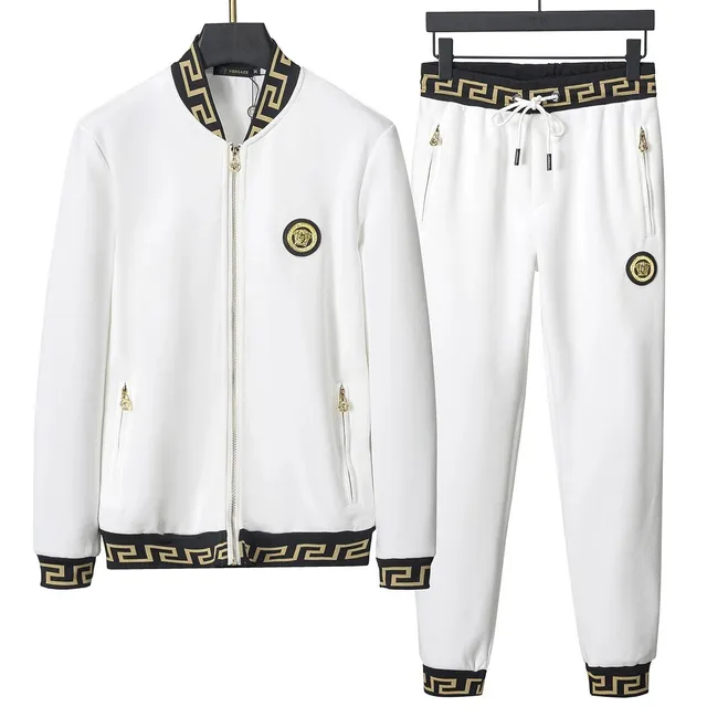 Versace Greca-Trim Track Set Medusa Logo