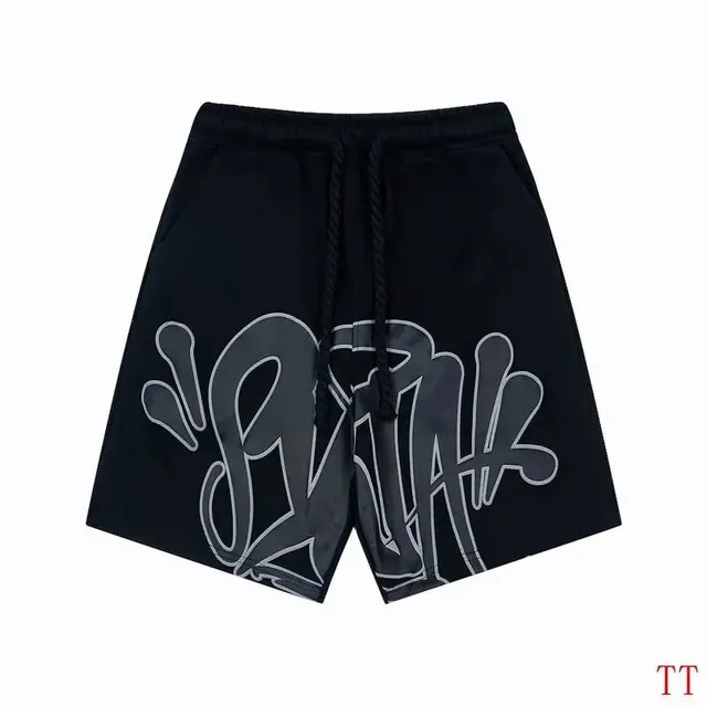 Graffiti Print Shorts Reflective Outline Logo