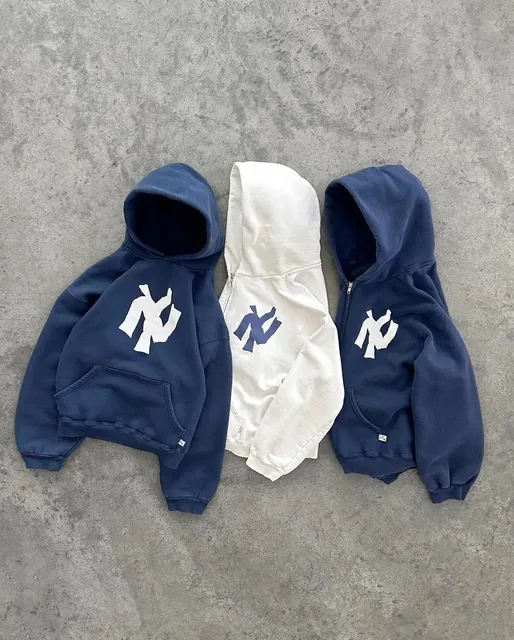 MLB NY Logo Hoodie Classic Script Logo