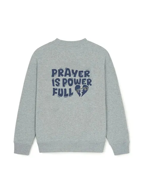 Crewneck Sweatshirt Prayer Is Power Full Graphic