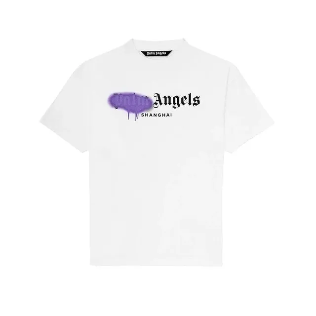 Palm Angels Graphic T-Shirt Spray Paint Logo