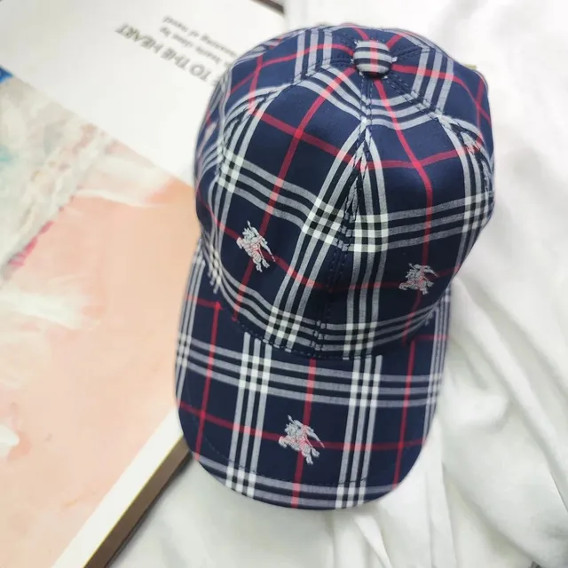 Burberry Baseball Cap Classic Check with Equestrian Knight