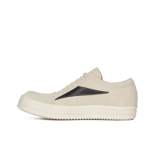 Rick Owens Low Sneaker Suede with Black Panel