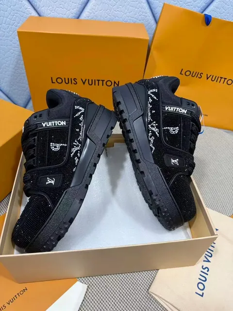 Louis Vuitton LV Trainer Crystal-Embellished