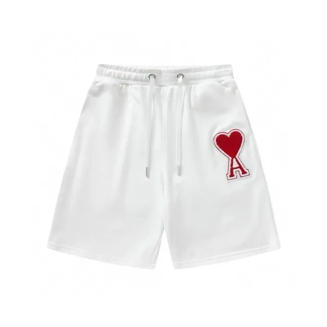 Amiri Heart Logo Shorts Red Embroidered Heart