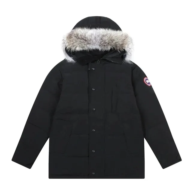 Canada Goose Expedition Parka Black with Raccoon Fur Trim