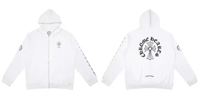 Chrome Hearts Zip-Up Hoodie Cross Logo