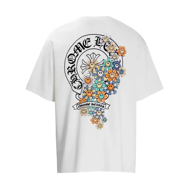Chrome Hearts Graphic Tee Smiley Daisy Print