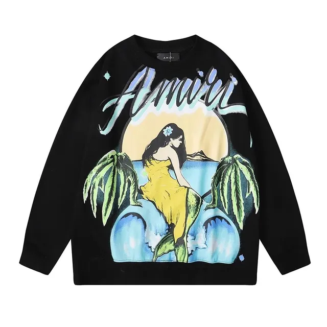 Amiri Graphic Sweatshirt Mermaid Print