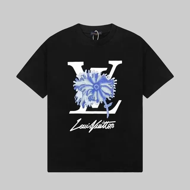 黑色蓝花标002