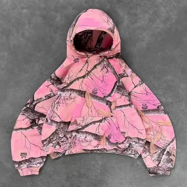 Broken Planet Hooded Sweatshirt Pink Camo
