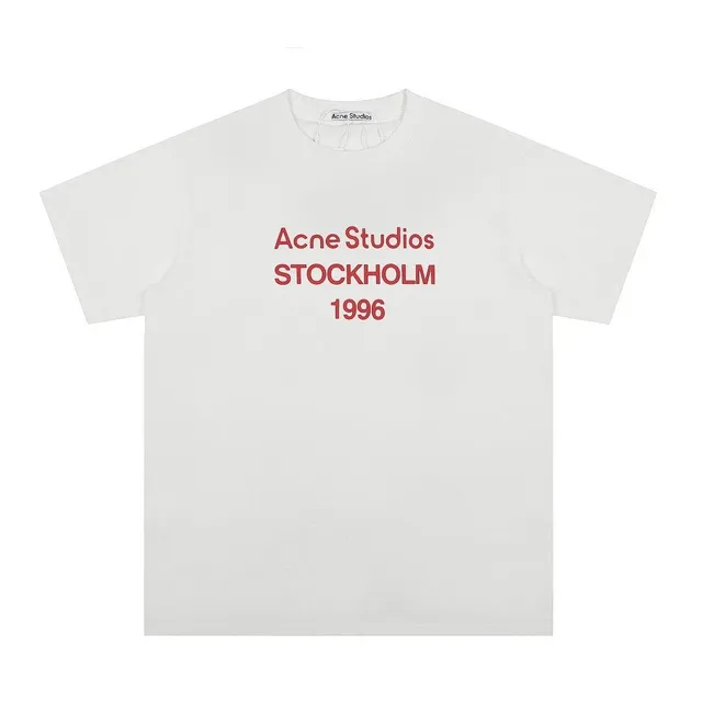 Acne Studios Stockholm 1996 Tee Red Logo Print