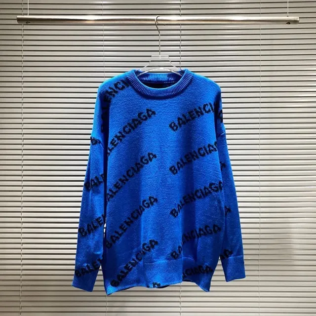 Balenciaga Logo Knit Sweater All-Over Logo