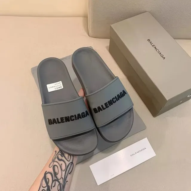 Balenciaga Logo Slide Monogram