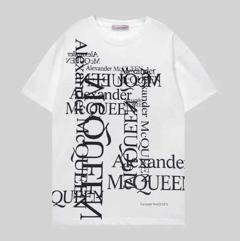 Alexander McQueen Logo Print T-Shirt Multi-Logo