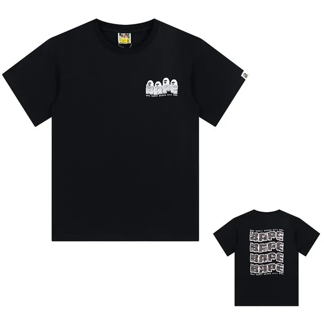 BAPE Graphic T-Shirt Ape Head Stacked Print