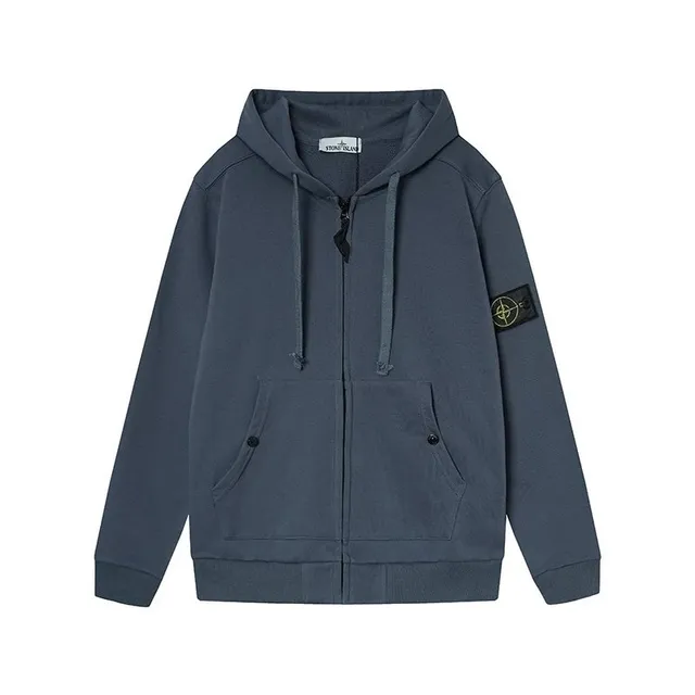 Stone Island Zip-Up Hoodie Compass Patch